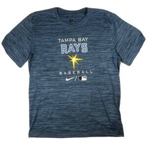 Nike Tampa Bay Rays Mens T-Shirt SZ L Authentic Collection Dri-Fit Short Sleeve